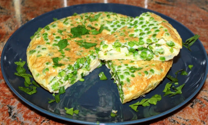 Бърза и вкусна тортиля с грах