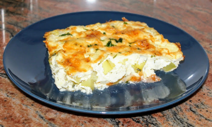 Мързелива запеканка с тиквички, само с 3 продукта