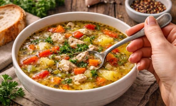 domashna-zimna-supa-s-pile-i-zelenchuci