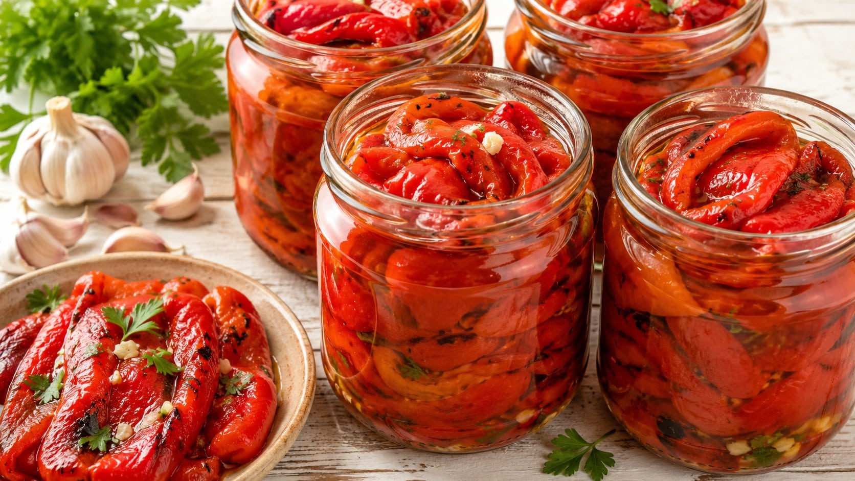 Печени чушки в буркани: Домашна зимнина с чуден вкус pecheni-chushki-v-burkani-domashna-zimnina-s-chuden-vkus