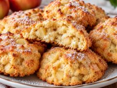 Домашни меки бисквити с ябълка и извара с нежна сочна среда