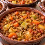 glineni-gyuvecheta-s-leshta-koltsa-praz-kubcheta-morkovi-i-domati-zapecheni-na-furna