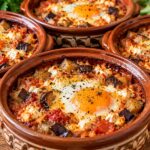 chetiri-glineni-gyuvecheta-s-patladzhan-domati-sirene-i-zapecheno-yaytse