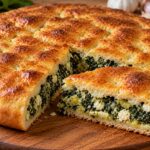 zlatista-pita-sas-spanak-byala-izvara-i-otryazano-parche-varhu-darvena-daska