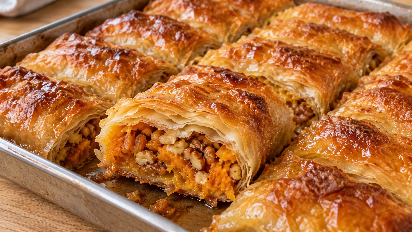 zlatisti-naviti-kori-s-tikvena-planka-i-orehi-v-pravoagalna-metalna-tava